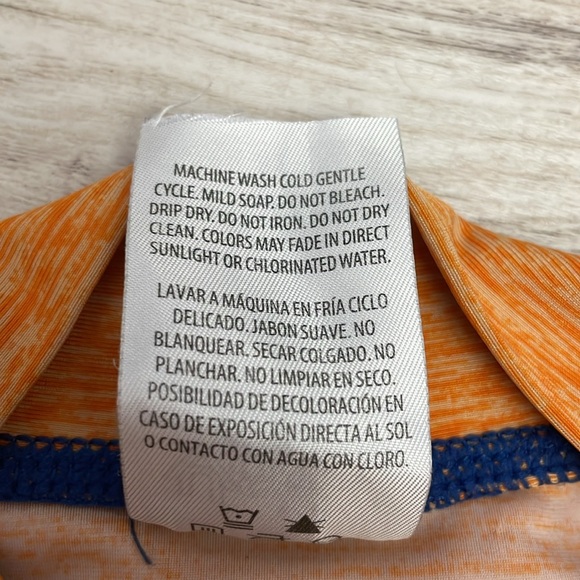 UV Skinz Orange & Blue Graphic Long Sleeve Mock Neck UPF 50+ Sunwear Tee Size 3T - Picture 7 of 7